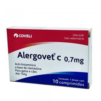 ALERGOVET C 0,7 MG CAIXA COM 10 COMPRIMIDOS